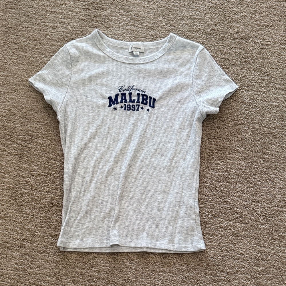 Classic Gray Kids T-Shirt with Malibu 1997 Design